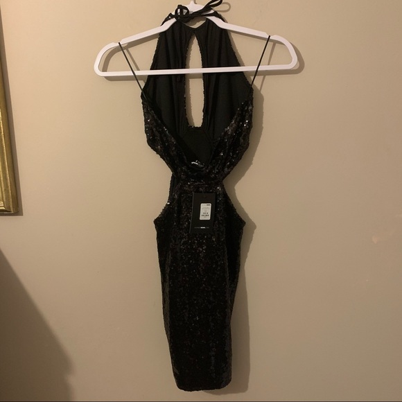 NWT Fashion Nova Cut Out Mini Sequin Dress- Medium - Picture 6 of 8